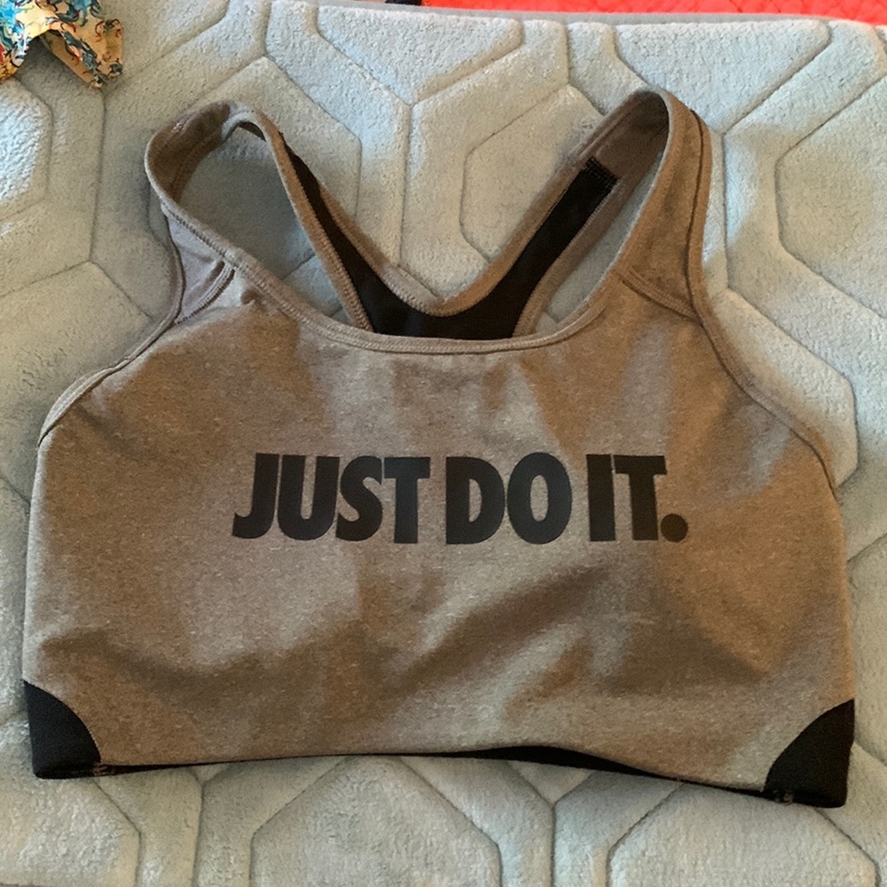 Nike just do it sports bra medium  impact dri fit/quick dry